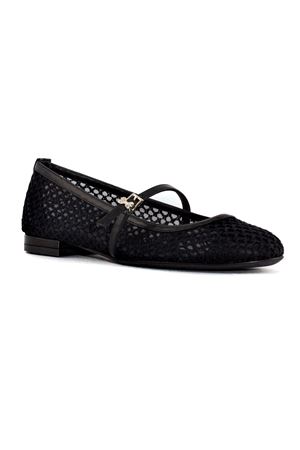 Black perforated fabric Annye ballerina SERGIO LEVANTESI | ANNYENERO